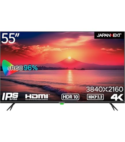 Amazon.co.jp: JAPANNEXT 55インチ 大型 モニター 4K UHD 3840x2160